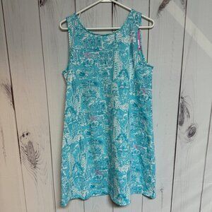 Lilly Pulitzer Kristen Dress Large Shorely Blue NYC Toile NWT